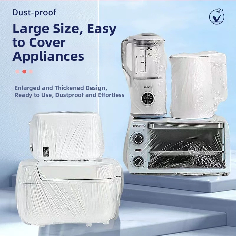 Vienreizējās lietošanas putekļu aizsargs vāciņš mājsaimniecības ierīcēm – elastīgs caurspīdīgs PE plēves vāciņš rīsu vārīšanai un mikroviļņu krāsnij