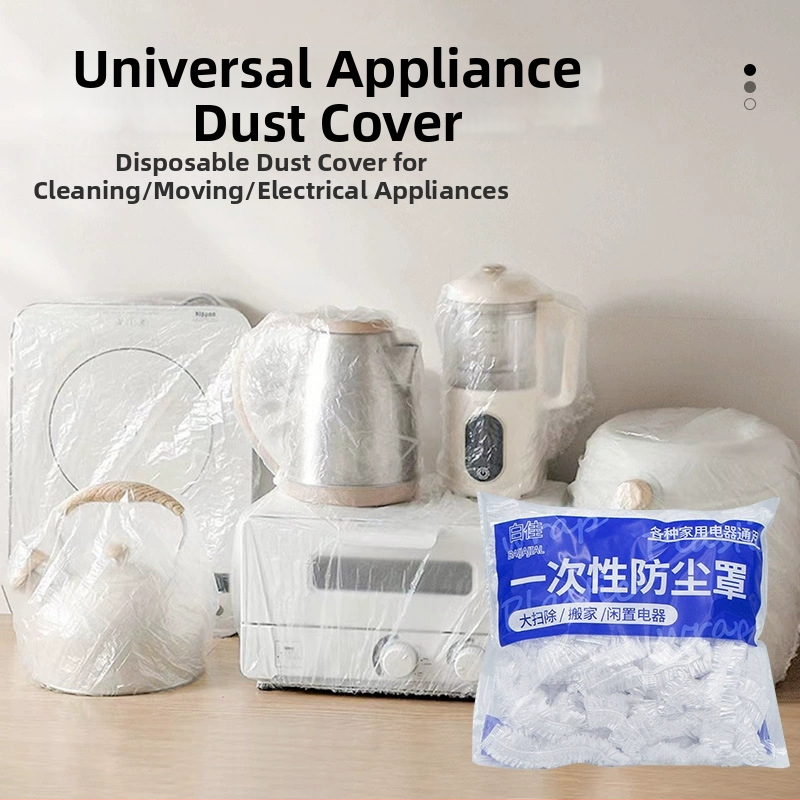 Vienreizējās lietošanas putekļu aizsargs vāciņš mājsaimniecības ierīcēm – elastīgs caurspīdīgs PE plēves vāciņš rīsu vārīšanai un mikroviļņu krāsnij