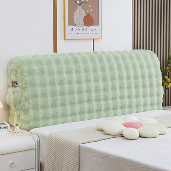 Покривало за нощно шкафче с джоб, балонено кадифе, удебелено и супер мек памук, прахоустойчиво — модерен минимализъм