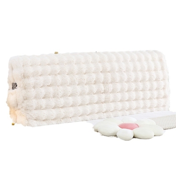 Покривало за нощно шкафче с джоб, балонено кадифе, удебелено и супер мек памук, прахоустойчиво — модерен минимализъм