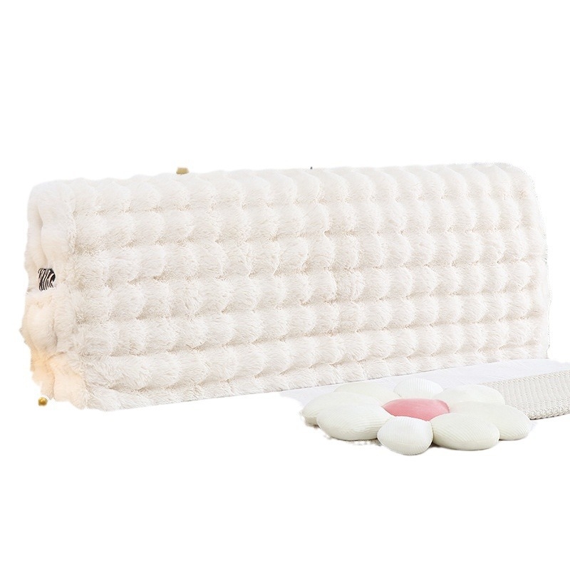 Покривало за нощно шкафче с джоб, балонено кадифе, удебелено и супер мек памук, прахоустойчиво — модерен минимализъм