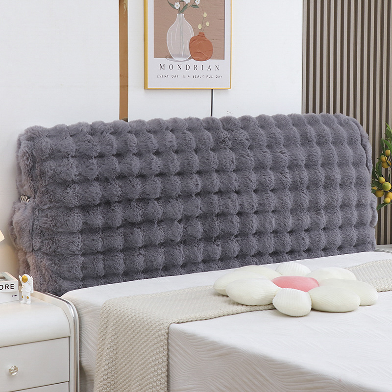 Покривало за нощно шкафче с джоб, балонено кадифе, удебелено и супер мек памук, прахоустойчиво — модерен минимализъм