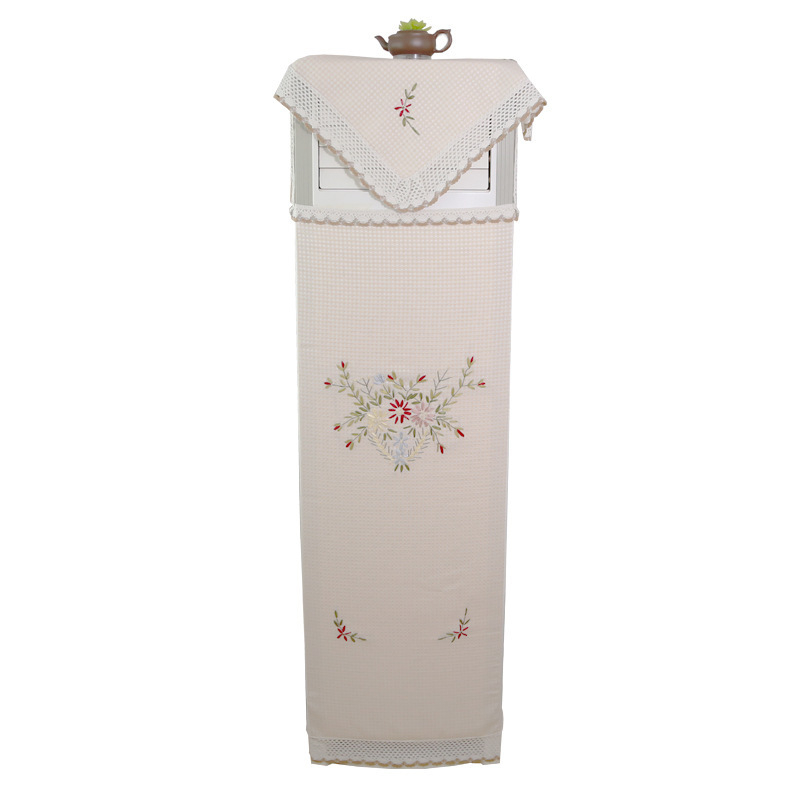 Калъф за климатик с бродирана лента, вертикален стил, пълен калъф, който остава на място при включване; Материал: полиестер-памук; Тъкан: 100% полиестер; Дантела: 50% памук, 50% полиестер; Персонализиране: да; Стил: модерен минимализъм