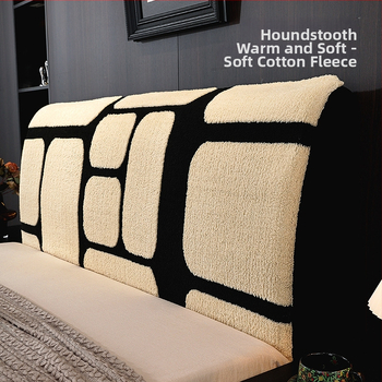 Pokrývka čela postele z velúru Shu cotton velvet, moderný minimalistický štýl, elastické krytie proti prachu