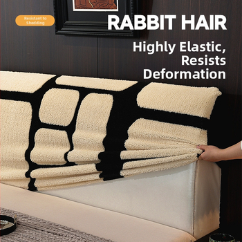 Pokrývka čela postele z velúru Shu cotton velvet, moderný minimalistický štýl, elastické krytie proti prachu