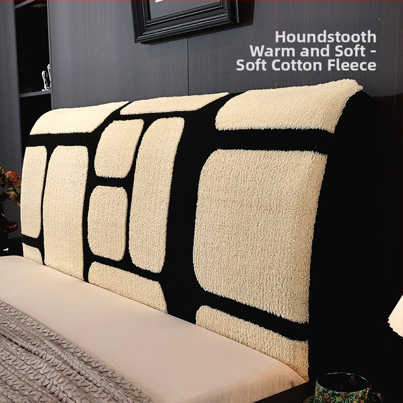 Покривало за облегалка на легло – Shu cotton velvet, модерен минималистичен стил, еластично покривало против прах