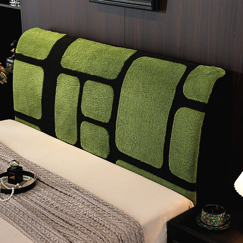 Покривало за облегалка на легло – Shu cotton velvet, модерен минималистичен стил, еластично покривало против прах