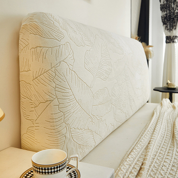 Lazy Bug жакардов велурен калъф за главата на леглото, прахоустойчив, сваля се и може да се пере, модерен и семпъл стил