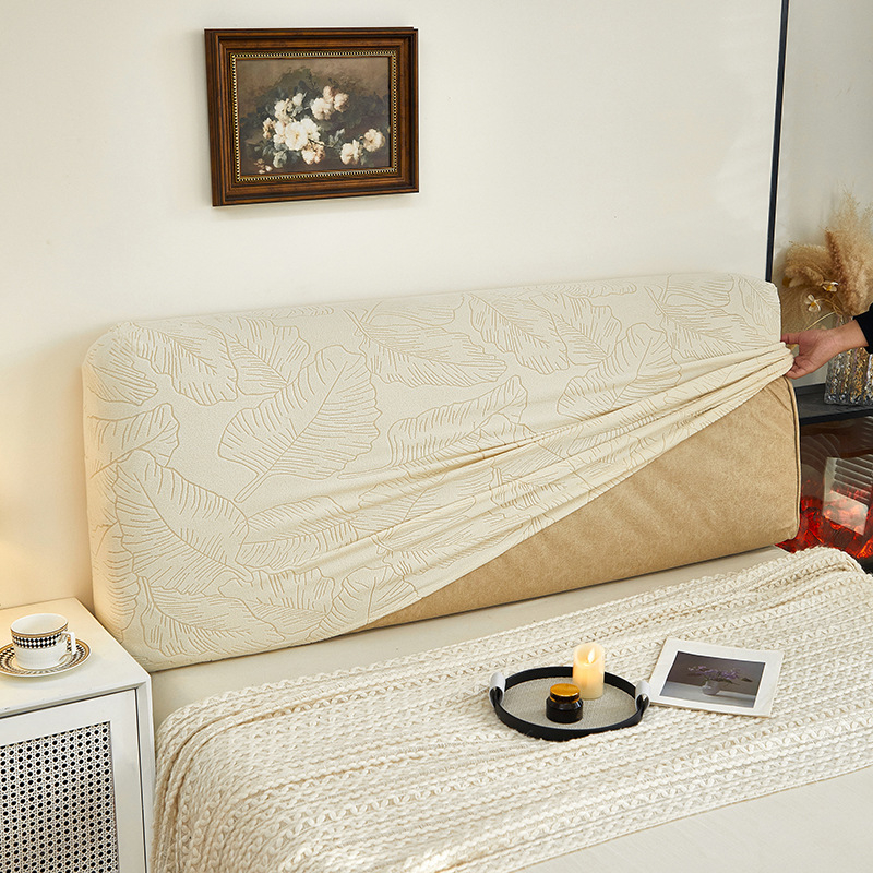 Lazy Bug жакардов велурен калъф за главата на леглото, прахоустойчив, сваля се и може да се пере, модерен и семпъл стил