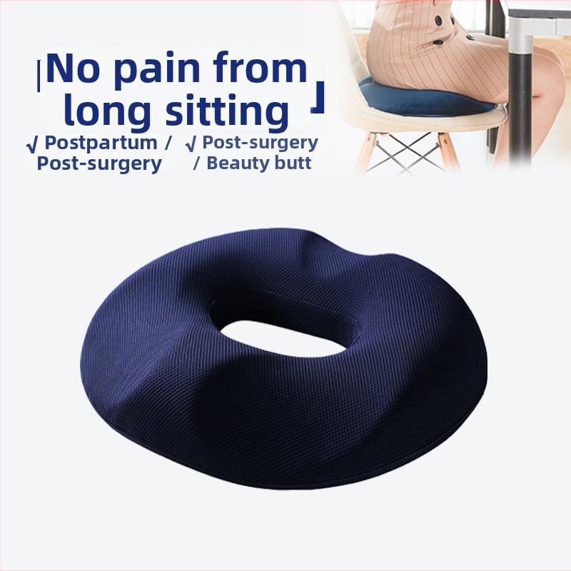 Μαξιλάρι καθίσματος με αφρώ μνήμης και βελούδινο κάλυμμα για ανακούφιση πόνου στην περιοχή της ουράς