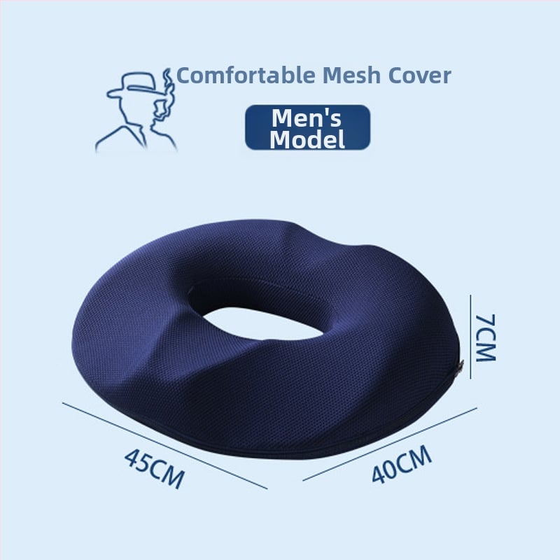 Μαξιλάρι καθίσματος με αφρώ μνήμης και βελούδινο κάλυμμα για ανακούφιση πόνου στην περιοχή της ουράς