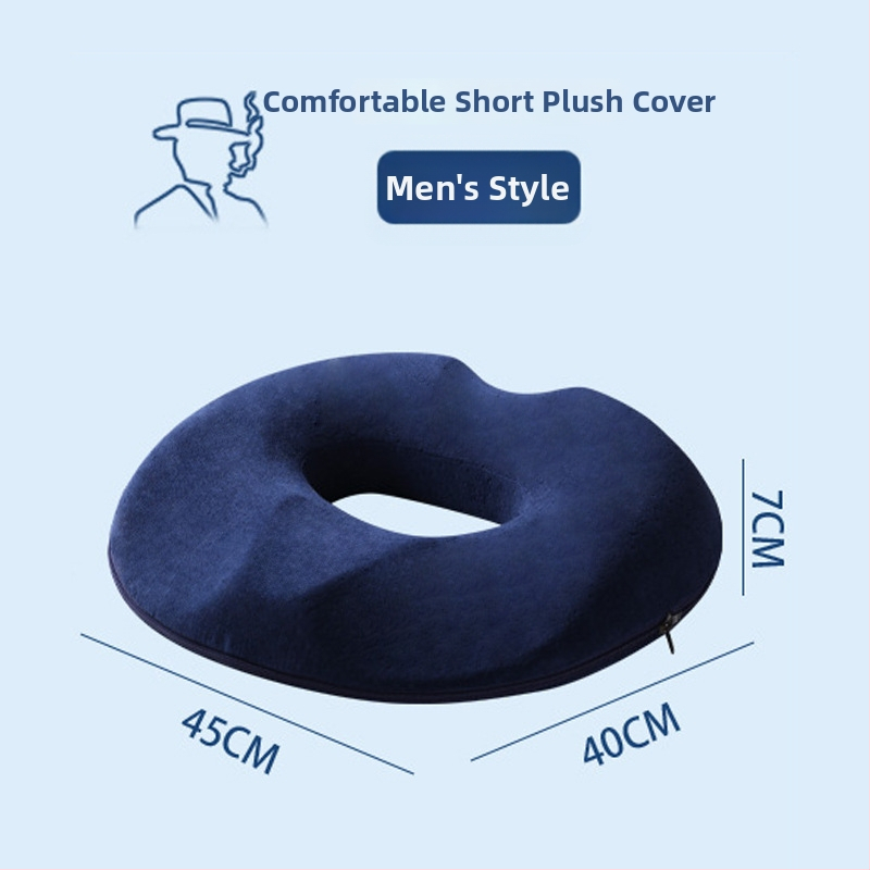 Μαξιλάρι καθίσματος με αφρώ μνήμης και βελούδινο κάλυμμα για ανακούφιση πόνου στην περιοχή της ουράς