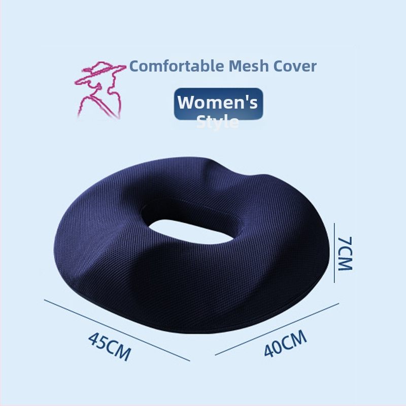 Μαξιλάρι καθίσματος με αφρώ μνήμης και βελούδινο κάλυμμα για ανακούφιση πόνου στην περιοχή της ουράς