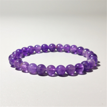 Гривна от аметист кристал – унисекс, минималистичен геометричен дизайн, с един кръг