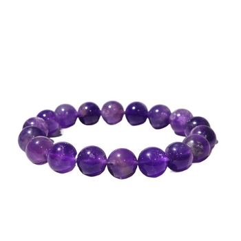 Гривна от аметист кристал – унисекс, минималистичен геометричен дизайн, с един кръг