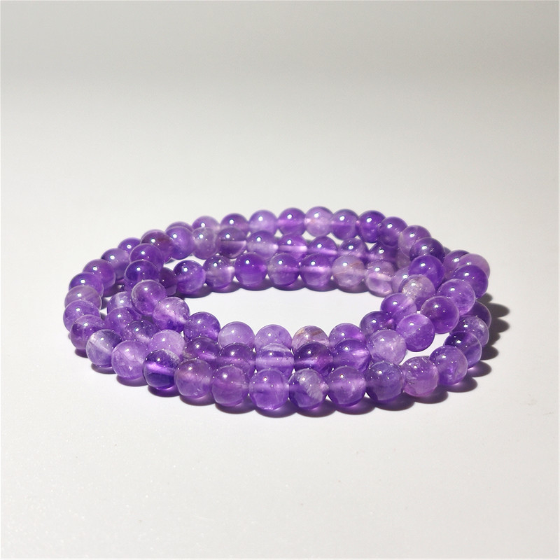 Гривна от аметист кристал – унисекс, минималистичен геометричен дизайн, с един кръг