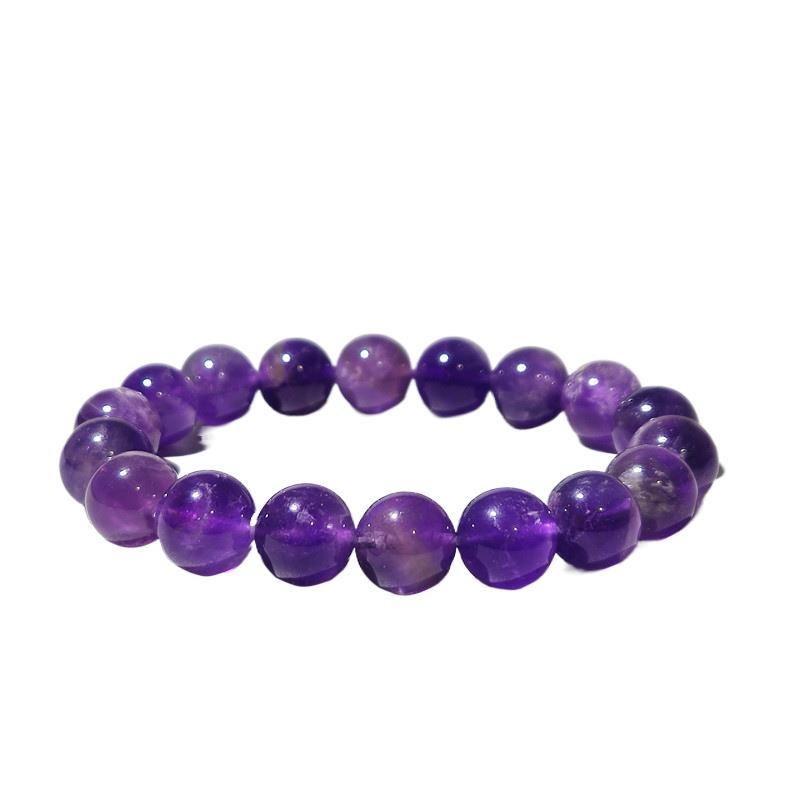 Гривна от аметист кристал – унисекс, минималистичен геометричен дизайн, с един кръг