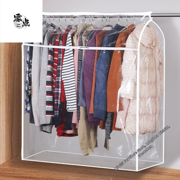 Plastikinis drabužių dulkių gaubtas su uždaru kabinimo dizainu, kelionėms (Medžiaga: plastikas; Funkcija: dulkių apsauga; Stilius: paprastas su orientalistiniais motymais)