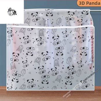 Plastikinis drabužių dulkių gaubtas su uždaru kabinimo dizainu, kelionėms (Medžiaga: plastikas; Funkcija: dulkių apsauga; Stilius: paprastas su orientalistiniais motymais)