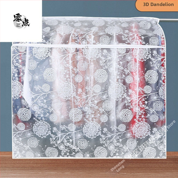 Plastikinis drabužių dulkių gaubtas su uždaru kabinimo dizainu, kelionėms (Medžiaga: plastikas; Funkcija: dulkių apsauga; Stilius: paprastas su orientalistiniais motymais)