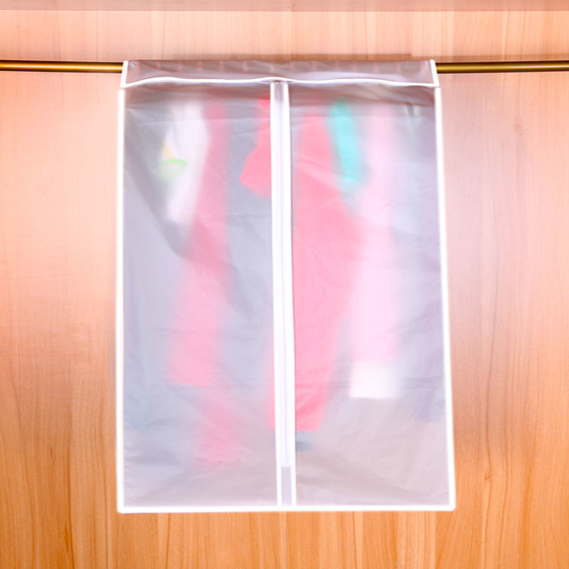 Πλαστικό κάλυμμα σκόνης ρούχων με κλειστό σχέδιο κρεμασματος για ταξιδιωτική αποθήκευση (Υλικό: πλαστικό; Λειτουργία: προστασία από σκόνη; Στυλ: απλό και ατμοσφαιρικό κινέζικου μοτίβου)