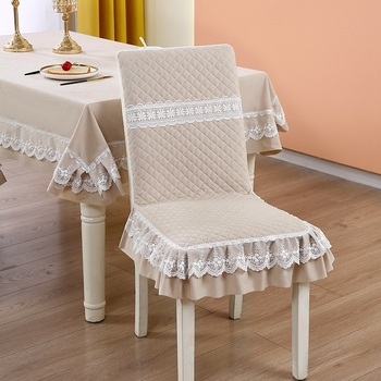 Калъф за стол за хранене в Нов Китайски стил, геометричен принт, правоъгълна форма, полиестер, антихлъзгащ се, износоустойчив и декоративен