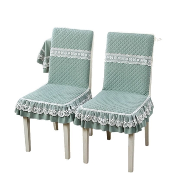 Калъф за стол за хранене в Нов Китайски стил, геометричен принт, правоъгълна форма, полиестер, антихлъзгащ се, износоустойчив и декоративен