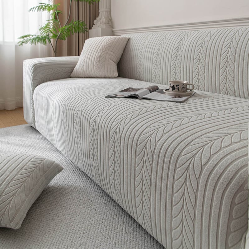 Elastična navlaka za kauč, univerzalna za sve sezone, jacquard velur, zaštita od prašine