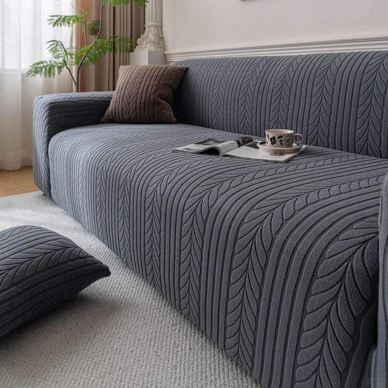 Elastična navlaka za kauč, univerzalna za sve sezone, jacquard velur, zaštita od prašine