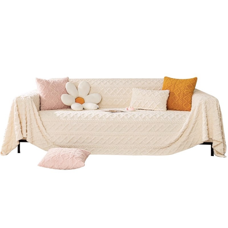 Husă canapea anti-alunecare, universală pentru toate anotimpurile, model geometric, pentru canapea combinată, acoperire completă