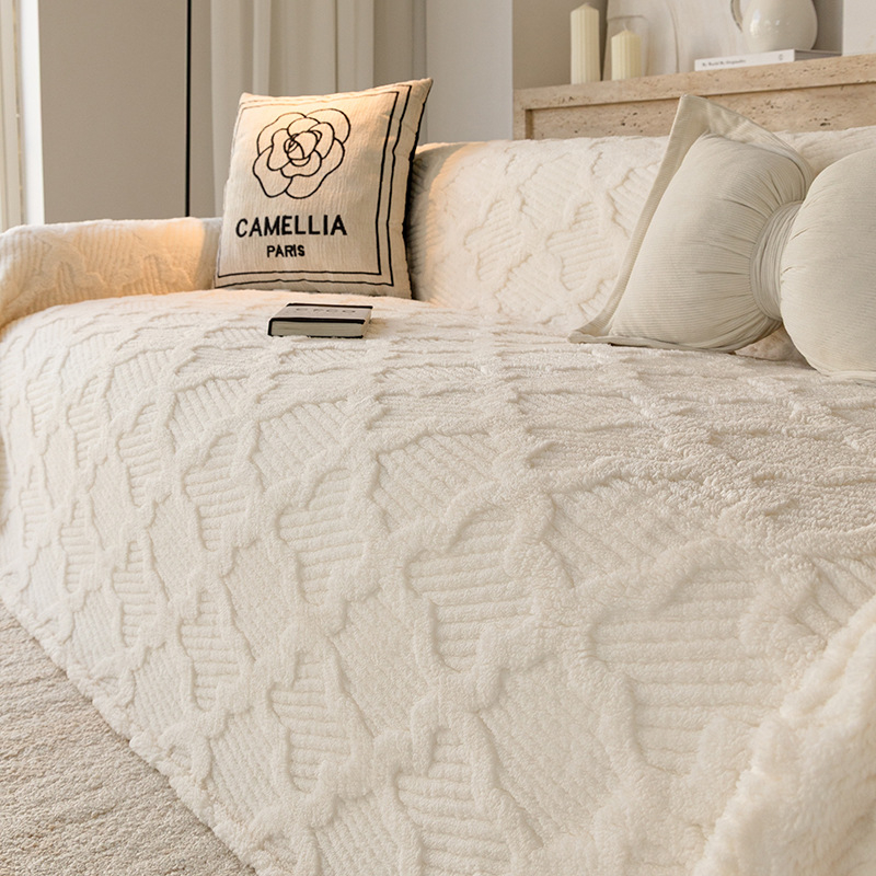 Navlaka za kauč (Materijal: Shu cotton velvet; Uzorak: Grid; Pogodan za: Univerzalno; Stil: Minimalistički)