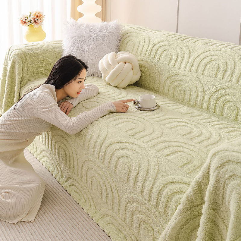 Kanapévédő huzat - csúszásmentes, teljes fedés, egész évben, poliészter, geometriai mintázat, kombinált kanapéra