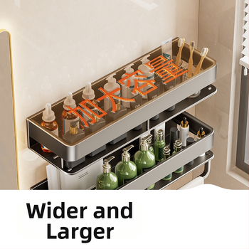 Stalak za kupaonicu i kuhinju od aluminijske legure, završna plastifikacija sprejom, na zid, s jednim ili dvostrukim slojem, nosivost 30-50 kg