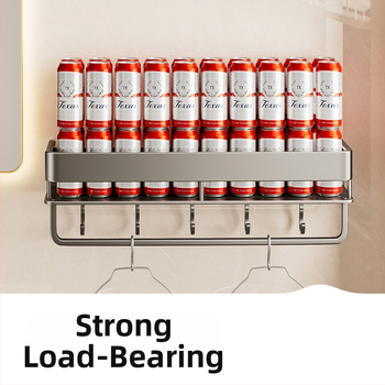 Stalak za kupaonicu i kuhinju od aluminijske legure, završna plastifikacija sprejom, na zid, s jednim ili dvostrukim slojem, nosivost 30-50 kg