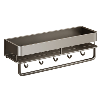 Stalak za kupaonicu i kuhinju od aluminijske legure, završna plastifikacija sprejom, na zid, s jednim ili dvostrukim slojem, nosivost 30-50 kg