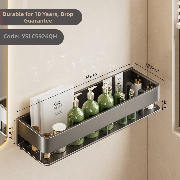 Stalak za kupaonicu i kuhinju od aluminijske legure, završna plastifikacija sprejom, na zid, s jednim ili dvostrukim slojem, nosivost 30-50 kg