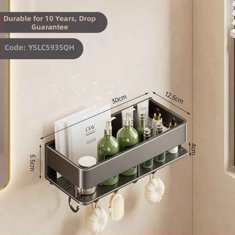 Stalak za kupaonicu i kuhinju od aluminijske legure, završna plastifikacija sprejom, na zid, s jednim ili dvostrukim slojem, nosivost 30-50 kg