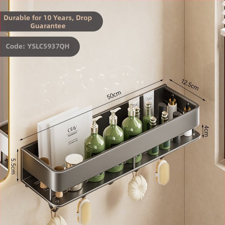 Stalak za kupaonicu i kuhinju od aluminijske legure, završna plastifikacija sprejom, na zid, s jednim ili dvostrukim slojem, nosivost 30-50 kg