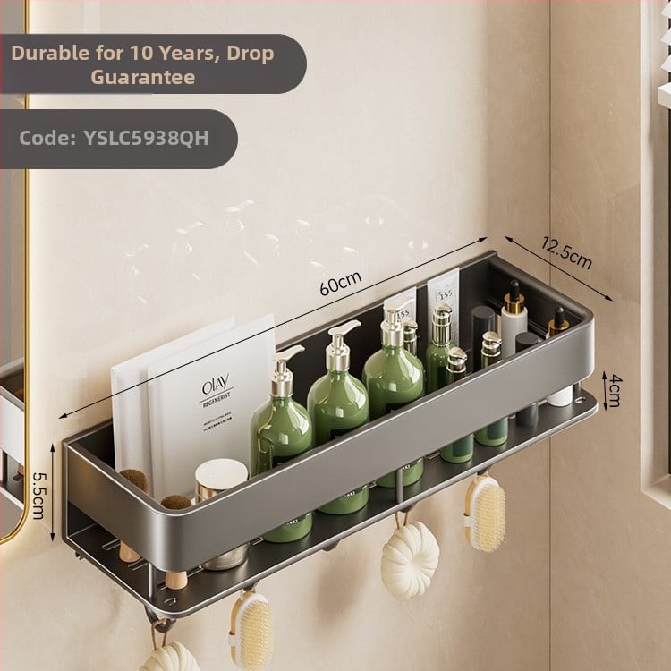 Stalak za kupaonicu i kuhinju od aluminijske legure, završna plastifikacija sprejom, na zid, s jednim ili dvostrukim slojem, nosivost 30-50 kg