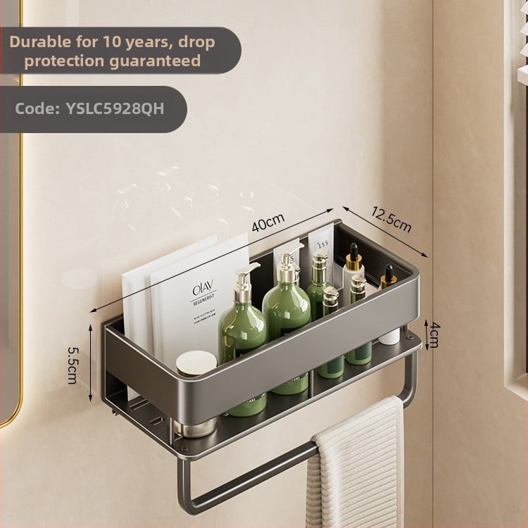 Stalak za kupaonicu i kuhinju od aluminijske legure, završna plastifikacija sprejom, na zid, s jednim ili dvostrukim slojem, nosivost 30-50 kg