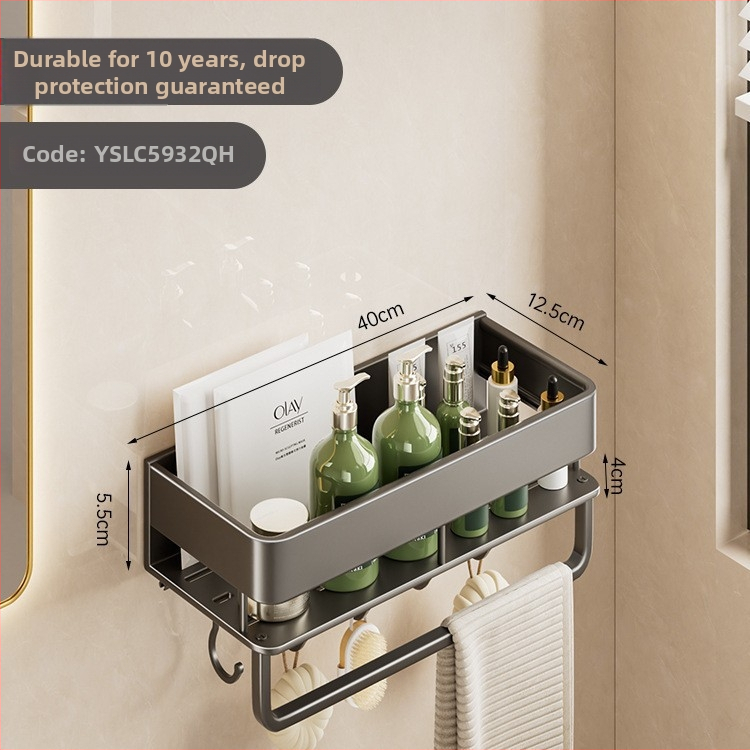 Stalak za kupaonicu i kuhinju od aluminijske legure, završna plastifikacija sprejom, na zid, s jednim ili dvostrukim slojem, nosivost 30-50 kg