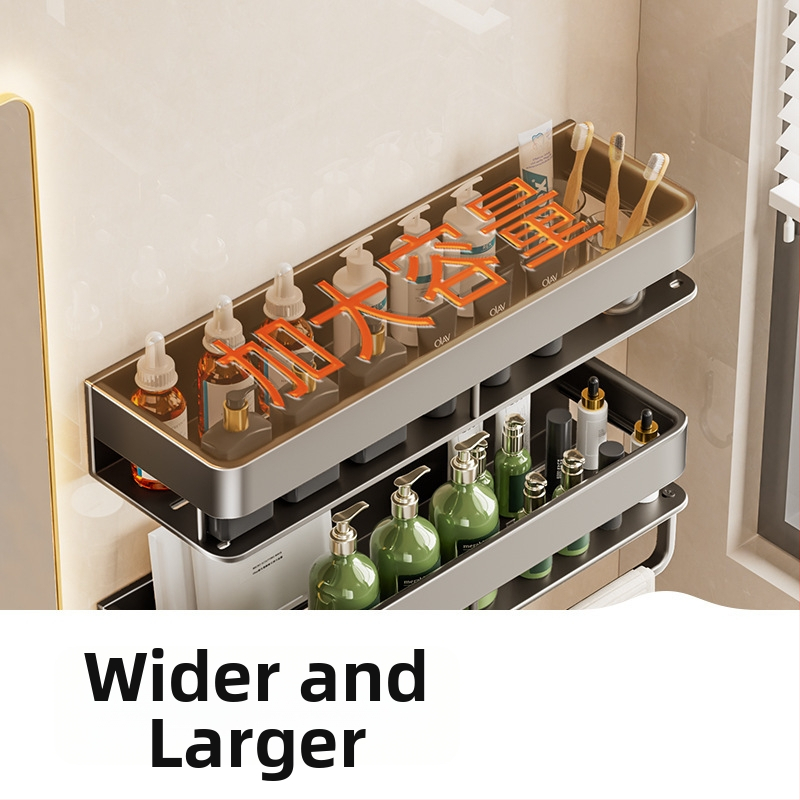 Stalak za kupaonicu i kuhinju od aluminijske legure, završna plastifikacija sprejom, na zid, s jednim ili dvostrukim slojem, nosivost 30-50 kg