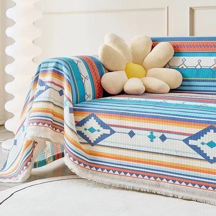 Nordijski stil – univerzalna navlaka za kauč, protuklizna, potpuno pokrivanje, jednodjelni pokrov, strojno pranje, pogodna za sva godišnja doba
