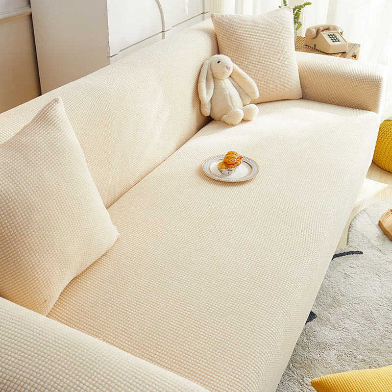 Husă de canapea elastică, completă și universală, anti-zgârieturi de pisici, pentru toate anotimpurile (Material: corn cashmere 160g; Potrivită pentru canapele modulare; Model: uni; Personalizare: Da)