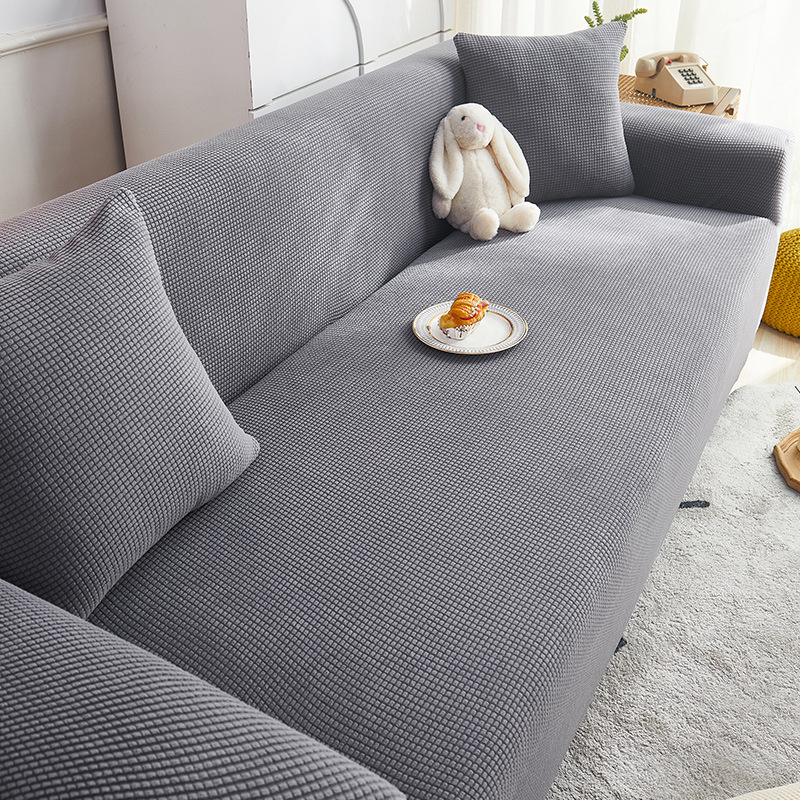 Husă de canapea elastică, completă și universală, anti-zgârieturi de pisici, pentru toate anotimpurile (Material: corn cashmere 160g; Potrivită pentru canapele modulare; Model: uni; Personalizare: Da)