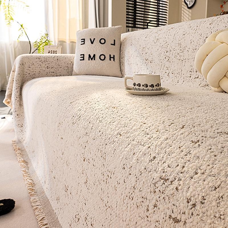 Plišani navlaka za kauč – protuklizna, zaštita od ogrebotina mačaka, potpuno pokrivena, jednostavan stil, bez zatvarača