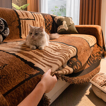 Navlaka za kauč Chenille, All-Season za kombinirani kauč, svijetlo luksuzan stil, uzorak biljke i cvijeće, prilagodljivo (Materijal: Chenille; Uzorak: biljke i cvijeće; Vrsta kauča: kombinirani; Stil: svijetlo luksuz; prilagodljivo: Da)