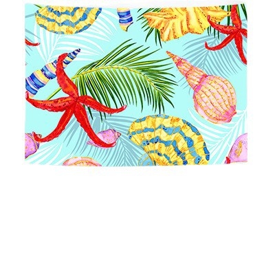 Гоблен за стена с морски мотиви в медитерански стил, полиестер, цифров термален трансфер, правоъгълна форма