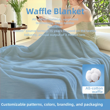 Youchuang 100% kokvilnas vafeles pleds, 500–799 g, mūsdienīgs minimālisms stils, piemērots visām sezonām