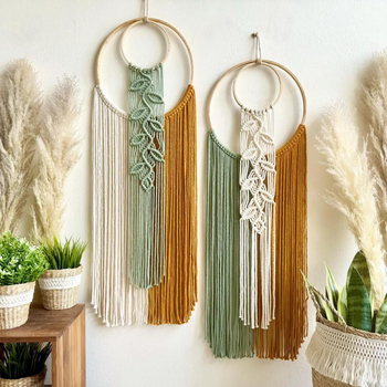 Скандинавски ръчно тъкан гоблен за стена, правоъгълен, ръчно пране, 20% полиестер в сместа